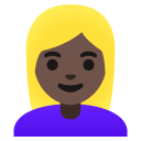 woman: dark skin tone, blond hair on Google