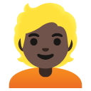 person: dark skin tone, blond hair on Google