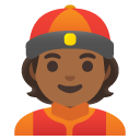 person with skullcap: medium-dark skin tone on Google