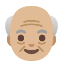 old man: medium-light skin tone on Google