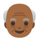 old man: medium-dark skin tone on Google