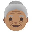 old woman: medium skin tone on Google