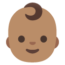 baby: medium skin tone on Google