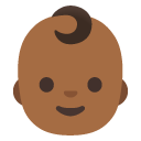 baby: medium-dark skin tone on Google