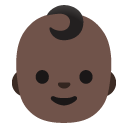 baby: dark skin tone on Google