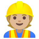construction worker: medium-light skin tone on Google