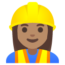 woman construction worker: medium skin tone on Google