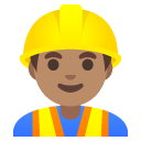 man construction worker: medium skin tone on Google