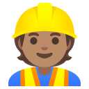 construction worker: medium skin tone on Google