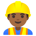 man construction worker: medium-dark skin tone on Google