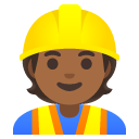 construction worker: medium-dark skin tone on Google