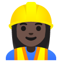 woman construction worker: dark skin tone on Google