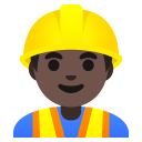 man construction worker: dark skin tone on Google