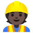 construction worker: dark skin tone on Google