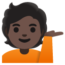 person tipping hand: dark skin tone on Google