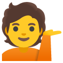 person tipping hand on Google