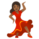 woman dancing: medium-dark skin tone on Google