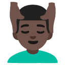 man getting massage: dark skin tone on Google
