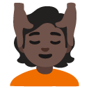 person getting massage: dark skin tone on Google
