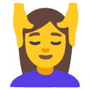 woman getting massage on Google