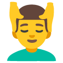 man getting massage on Google
