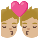 kiss: medium-light skin tone on Google