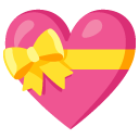 heart with ribbon on Google