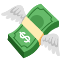 money with wings on Google