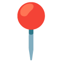 round pushpin on Google
