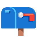 closed mailbox with lowered flag on Google