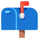 closed mailbox with raised flag on Google