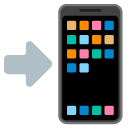 mobile phone with arrow on Google