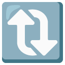 clockwise vertical arrows on Google