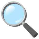 magnifying glass tilted left on Google
