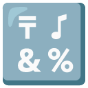 input symbols on Google