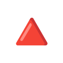red triangle pointed up on Google