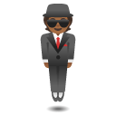 person in suit levitating: medium-dark skin tone on Google