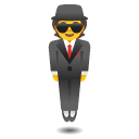 person in suit levitating on Google