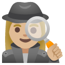 woman detective: medium-light skin tone on Google