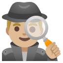 man detective: medium-light skin tone on Google