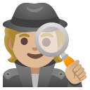 detective: medium-light skin tone on Google