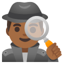man detective: medium-dark skin tone on Google