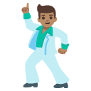 man dancing: medium skin tone on Google