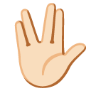 vulcan salute: light skin tone on Google