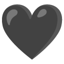 black heart on Google
