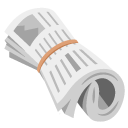 rolled-up newspaper on Google