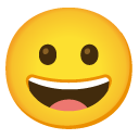 grinning face on Google