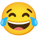 face with tears of joy on Google
