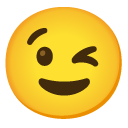 winking face on Google