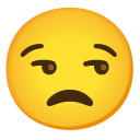 unamused face on Google